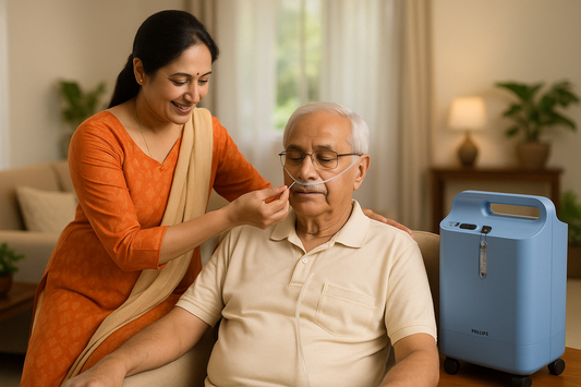 A man using Oxygen Concentrator