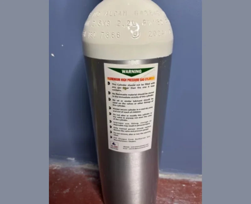 2.2L Aluminium Oxygen Cylinder Combo – O2 For Everyone