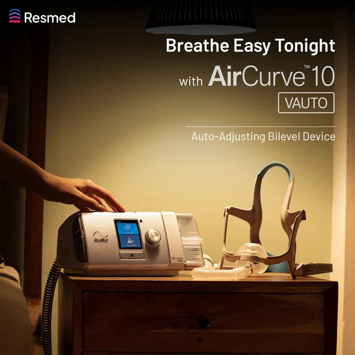 ResMed AirCurve 10 VAuto 4G BiLevel CPAP Machine with Humidifier & ClimateLineAir Tube