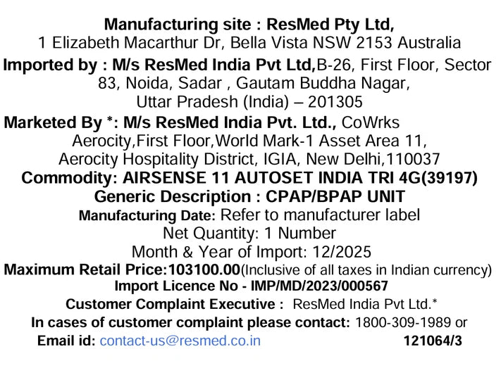 ResMed AirSense 11 AutoSet 4G Tripack with 2 Masks & 1-Year Extended Warranty