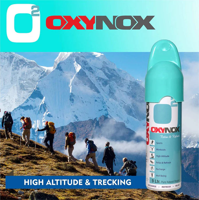 Oxynox Portable Oxygen Canister - 9 Liters, Lightweight Oxygen Enriched Air for Sports, High Altitude, and Relaxation