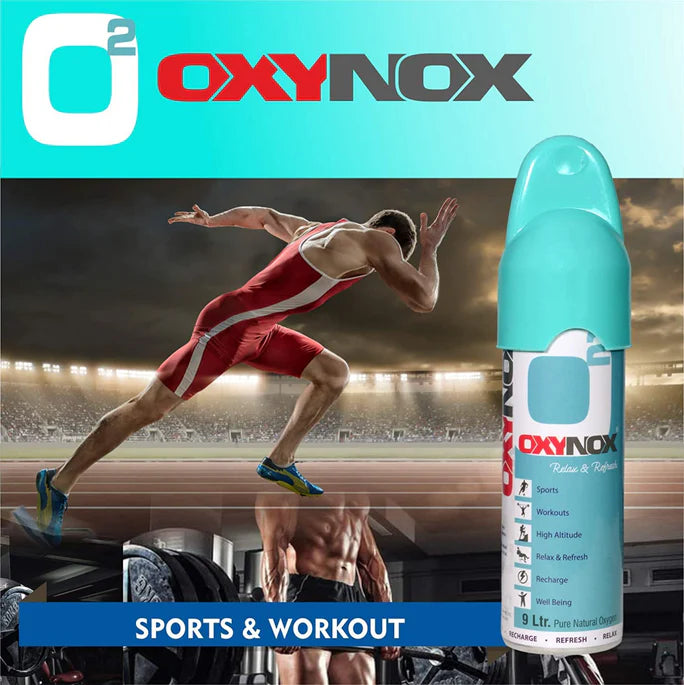 Oxynox Portable Oxygen Canister - 9 Liters, Lightweight Oxygen Enriched Air for Sports, High Altitude, and Relaxation