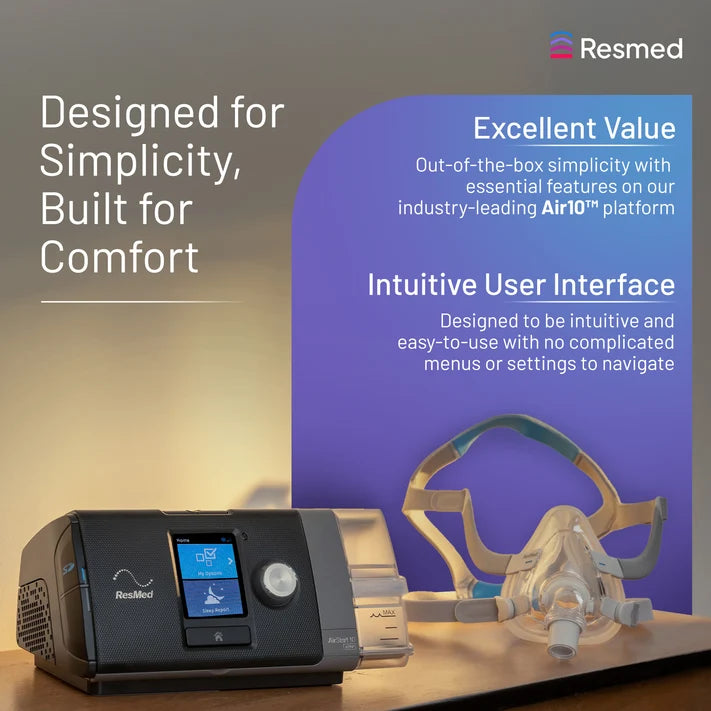 ResMed AirStart 10 APAP with HumidAir Humidifier & Air Tubing