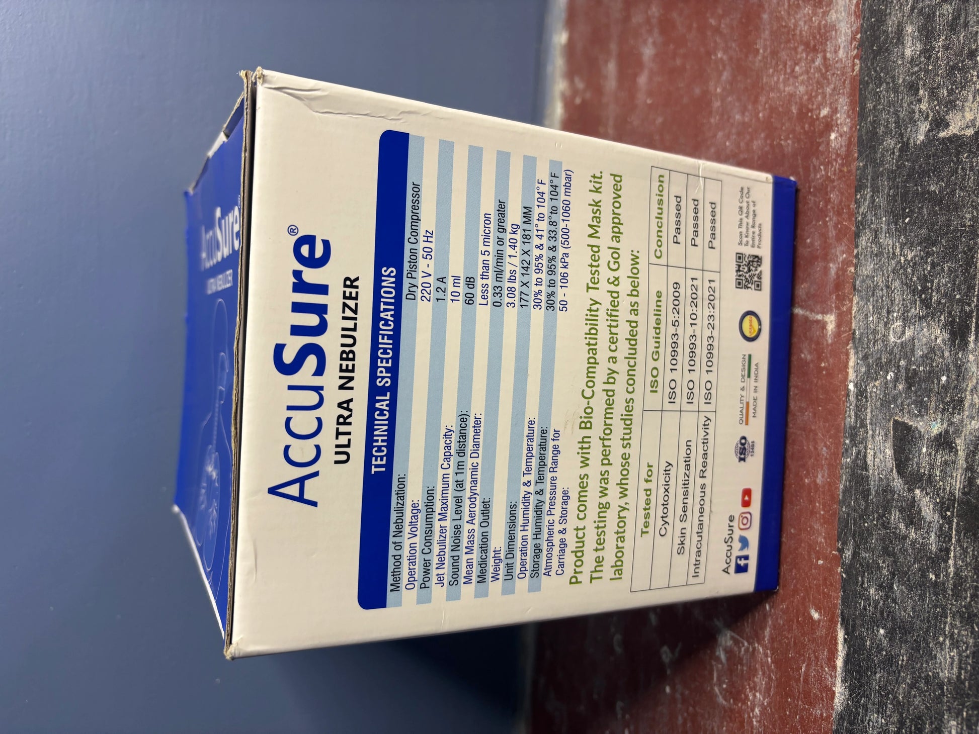 AccuSure Nebulizer – Portable & Quiet Compressor Nebulizer Machine
