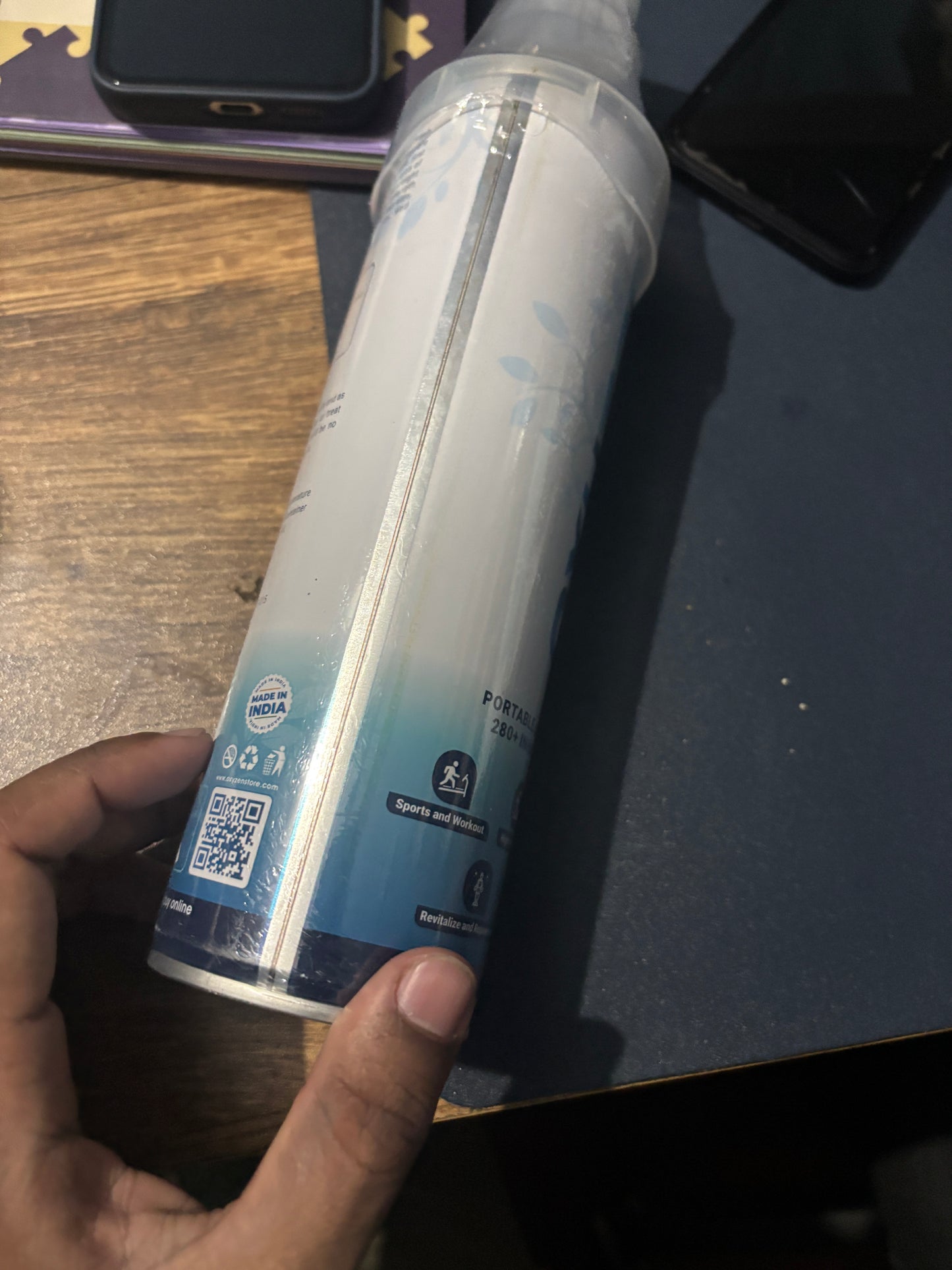 Oxyzen Portable Oxygen Can by Vyom Aerosols | Lightweight Travel Oxygen Support