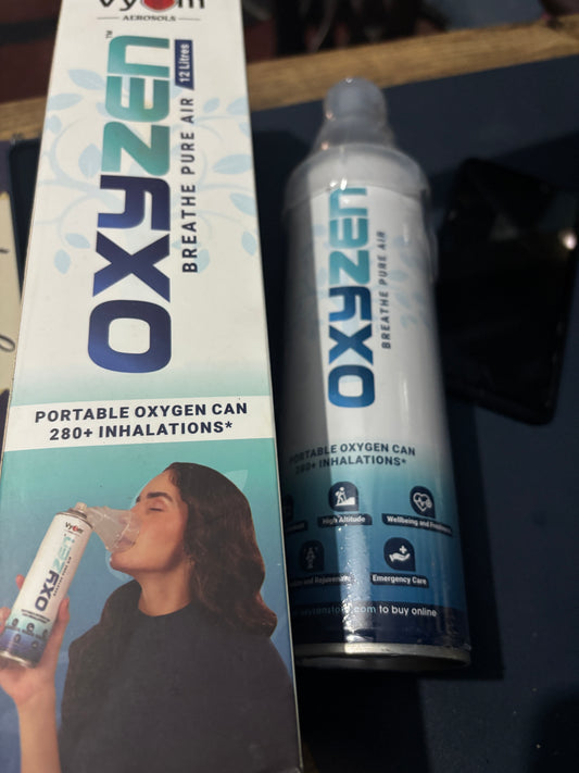 Oxyzen Portable Oxygen Can by Vyom Aerosols | Lightweight Travel Oxygen Support