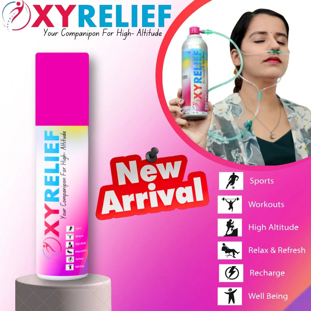 Oxy Relief Portable Oxygen Canister with Nasal Cannula - 9 Liters