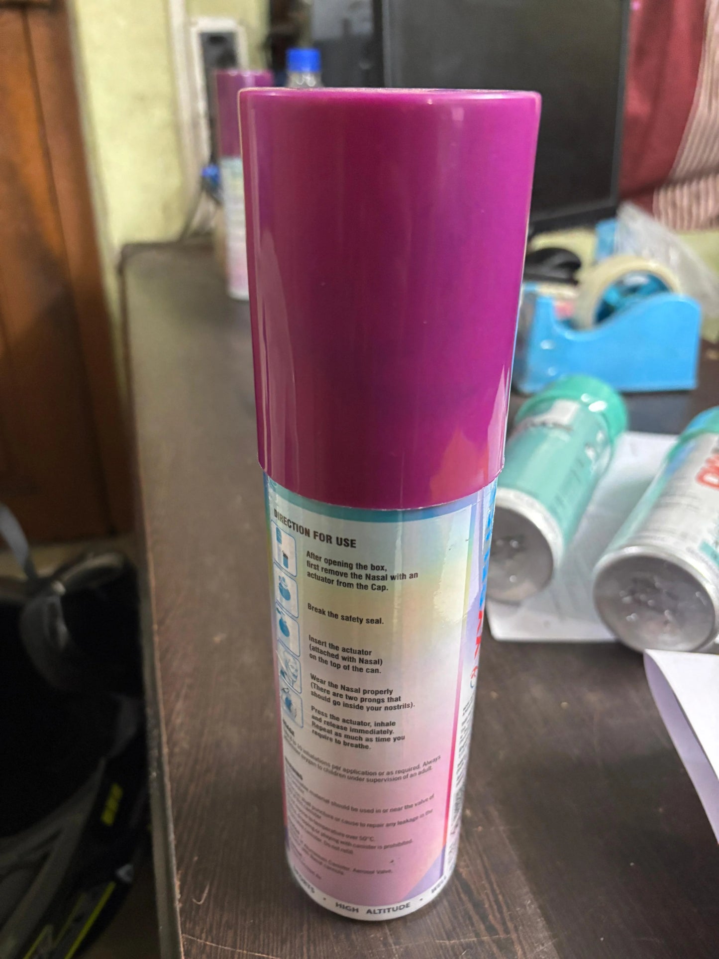 Oxy Relief Portable Oxygen Canister with Nasal Cannula - 9 Liters