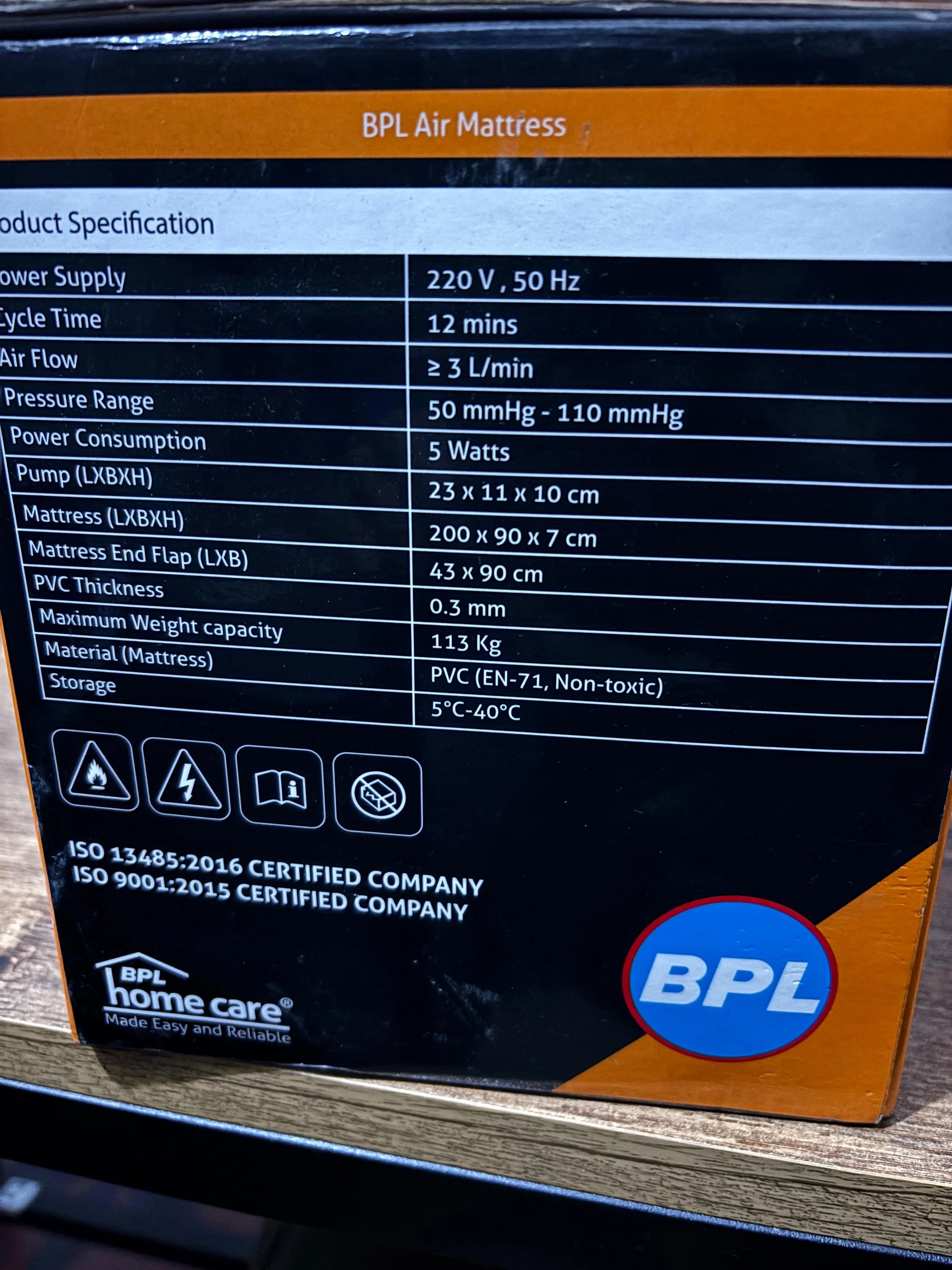 BPL Medical Anti-Bedsore Air Mattress with Compressor - Therapy Bed