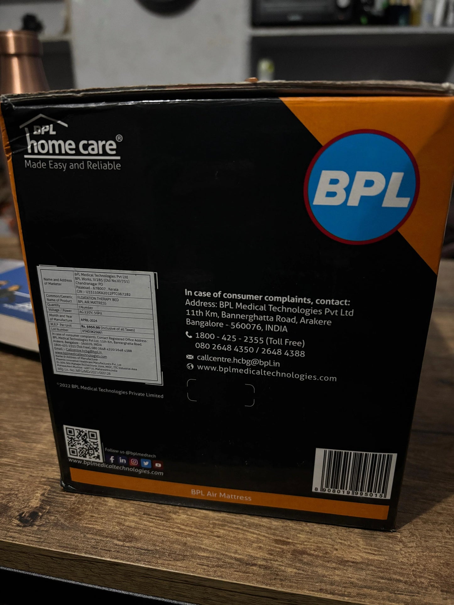 BPL Medical Anti-Bedsore Air Mattress with Compressor - Therapy Bed