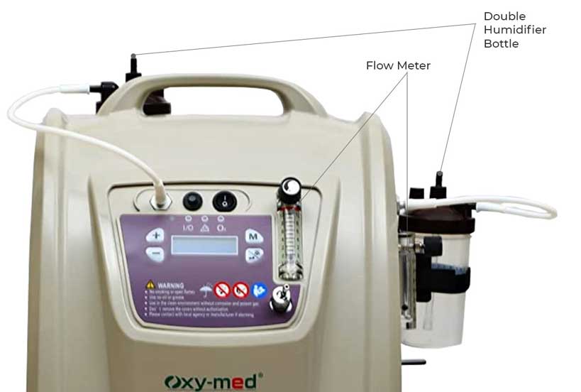 Oxymed 10 LPM Dual Flow Oxygen Concentrator