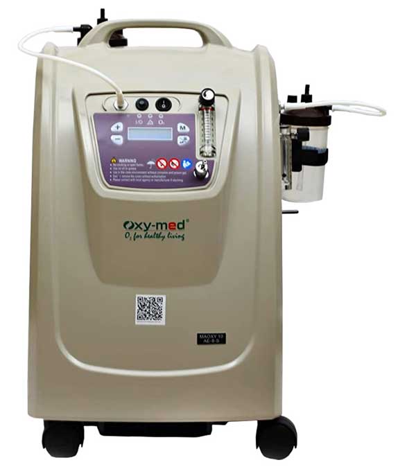 Oxymed 10 LPM Dual Flow Oxygen Concentrator